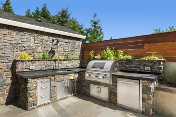 Outdoor Kitchen Construction in Silver Lake, California by Superhero Pools